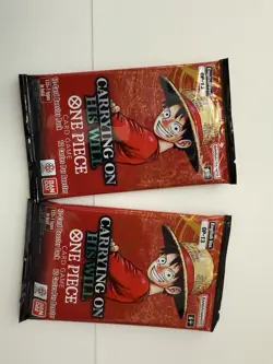 2 x One Piece Card Game OP-13 Carrying On His Will English Booster Pack - Image 1