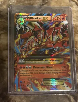 Super Rare Pokemon Card M Blaziken-EX #XY86 - Image 1