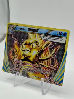 2016 Omastar BREAK 19/124 XY Evolutions Pokemon Card Ultra Holo Rare - Image 3