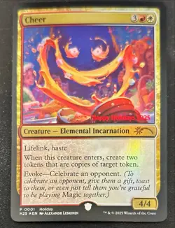 MTG Cheer Magic the Gathering 2025 Holiday Store Exclusive Promo Card - Image 2