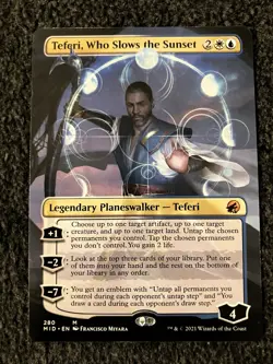 Magic MTG - Teferi, Who Slows the Sunset (Borderless) - Innistrad: Midnight Hunt - Image 1