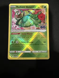 Pokemon TCG Radiant Venusaur 004/078 Pokemon GO Holo NM/M - Image 1