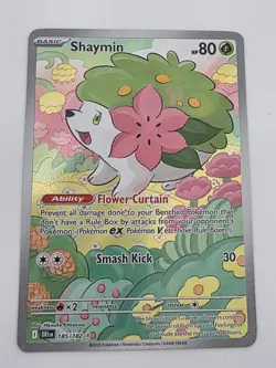 2025 Pokemon Shaymin 185/182 Sv10: Destined Rivals Holo NM - Image 1