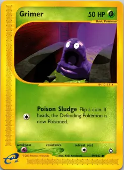 Grimer 079/147 Aquapolis Normal Pokemon TCG NM / LP - Image 1