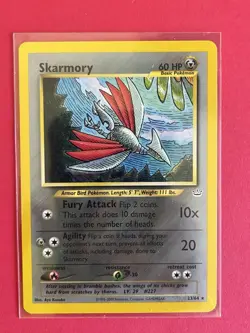 2001 Pokemon Neo Revelation Skarmory Unlimited #23/64 Non-Holo LP+/NM - Image 1