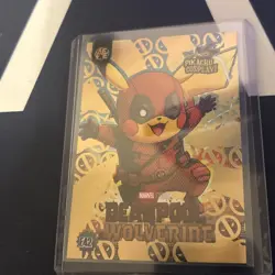 Deadpool & Wolverine #E42 Gold Holo Pikachu Cosplay Pokemon Chase - Image 1