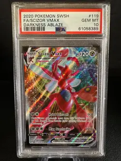 Scizor Vmax 119/189, Darkness Ablaze, Pokemon, PSA 10 - Image 1