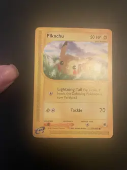 Pikachu 124/165 Expedition Base Set Rare 2002 Pokemon LP - Image 1