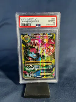 2016 Pokemon XY Evolutions M Venusaur EX Full Art 100/108 PSA 10 Gem Mint - Image 1