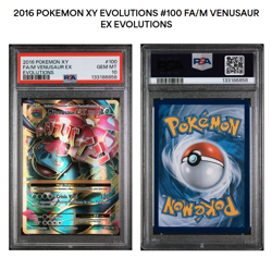 2016 Pokemon XY Evolutions M Venusaur EX Full Art 100/108 PSA 10 Gem Mint - Image 2