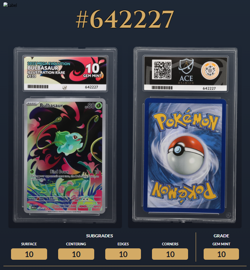 Bulbasaur 133/132 Mega Evolution🍃 ACE 10 🔥Perfect Sub Grades!🔥 -Pokemon TCG - Image 3