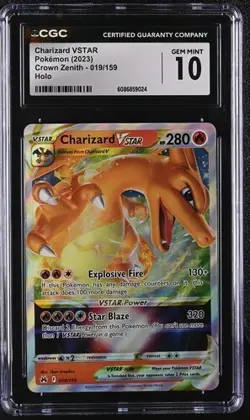 Charizard VSTAR 019/159 Crown Zenith Graded CGC Gem Mint 10 Pokemon - Image 1