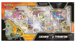 Pokemon TCG Lucario V & Tyranitar V Heavy Hitters Premium Collection NEW - Image 1