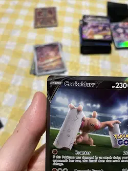Pokemon TCG Conkeldurr v Alt Art Holo Ultra Rare Card Pokemon Go 074/078 - Image 2