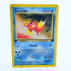 Pokemon TCG Karte - Karpador 47/82 1. Edition Team Rocket 1999 Near Mint Deutsch - Image 1