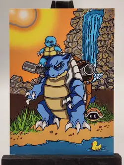 Blastoise V3 Card Devil Doc JS Fan Art /100 - Image 2