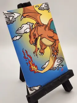 Charizard V3 Card Devil Doc JS Fan Art /100 - Image 3