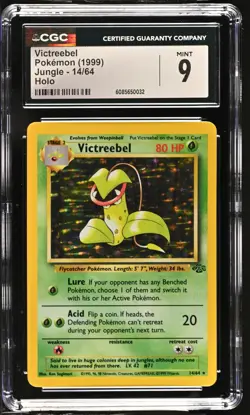 CGC 9 MINT Victreebel 1999 Jungle 14/64 Holo Pokemon Card - Image 1