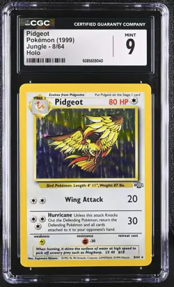 CGC 9 MINT Pidgeot 1999 Jungle 8/64 Holo Pokemon Card - Image 1