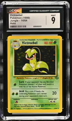 CGC 9 MINT Victreebel 1999 Jungle 14/64 Holo Pokemon Card - Image 1