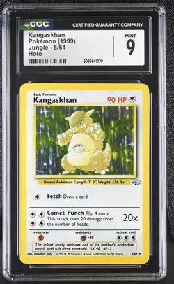 CGC 9 MINT Kangaskhan 1999 Jungle 5/64 Holo Pokemon Card - Image 1