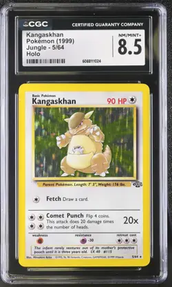 CGC 8.5 Kangaskhan 1999 Jungle 5/64 Holo Pokemon Card - Image 1