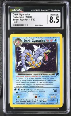 CGC 8.5 Dark Gyarados 8/82 Holo Team Rocket Pokemon Card - Image 1