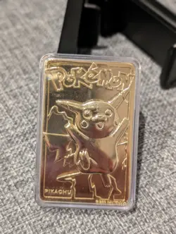Pokemon 1999 23k Gold-Plated Trading Card Pikachu Burger King Promo - Image 1