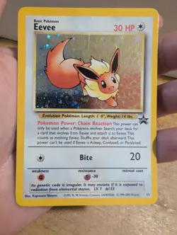 Eevee #11 Holo WOTC Black Star Promo Stamp 1999-2000 Pokemon Card TCG - Image 1