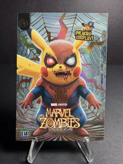 Pikachu Cosplay - Pokemon- Marvel Zombies Gold Foil Card - Image 1