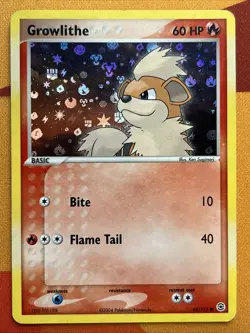 Pokemon Card - Growlithe - Reverse Holo (64/112) ex FireRed LeafGreen *MP* - Image 1