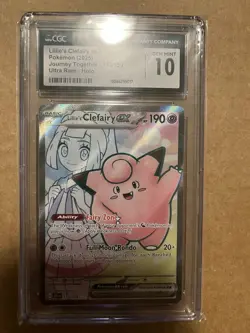 Pokemon Card Lillies Clefairy EX 173/159 Journey Together Full Art Cgc 10 - Image 1