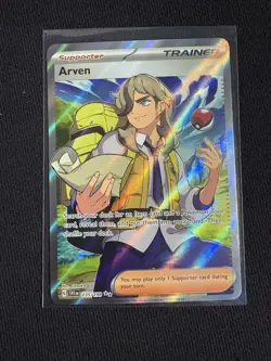 Pokemon TCG Scarlet & Violet Arven Trainer Full Art Ultra Rare Holo Card 235/198 - Image 3
