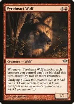 1x Pyreheart Wolf NM Eng MTG - Dark Ascension - Image 1