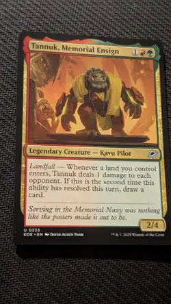 Tannuk, Memorial Ensign - Magic the Gathering Edge of Eternities - Image 1