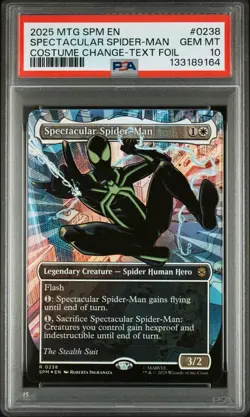 PSA 10 💎 MTG Spectacular Spider-Man Textured Foil 238 Symbiote Suit Magic - Image 1