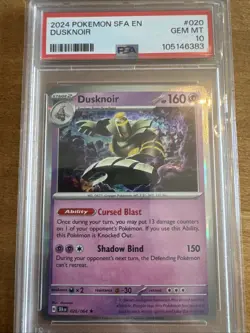 Dusknoir Holo Rare #020 - PSA GEM MINT 10 - 2024 Shrouded Fable - Pokemon TCG - Image 1