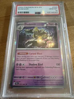 Dusknoir Holo Rare #020 - PSA GEM MINT 10 - 2024 Shrouded Fable - Pokemon TCG - Image 3