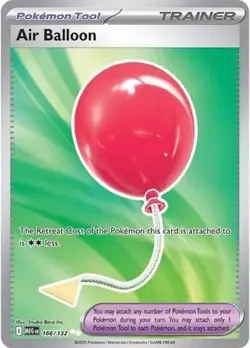 1x Air Balloon (#166/132) - Holofoil NM Eng Pokemon - ME01: Mega Evolution - Image 1