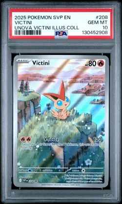 PSA 10 2025 POKEMON SVP EN-SV BLACK STAR PROMO #208 VICTINI - Image 1