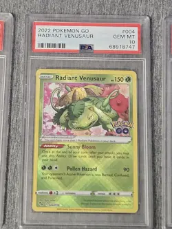 PSA 10 Pokemon Go TCG Radiant Charizard Venusaur Blastoise GEM Mint Lot Of 3 - Image 3