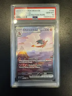 Pokemon 2023 EN-151 Mew Charizard EX Special Illustration Rare PSA 10 - Image 1