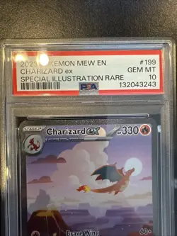 Pokemon 2023 EN-151 Mew Charizard EX Special Illustration Rare PSA 10 - Image 2