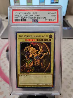 2023 Yu-Gi-Oh! LC01 25th Anniversary Winged Dragon Of Ra PSA 9 - Image 1
