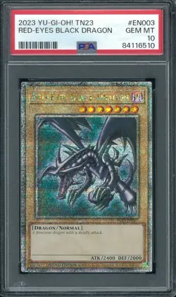 [PSA10] 2023 Yu-Gi-Oh! ENGLISH TN23-EN003 RED-EYES BLACK DRAGON - Image 1