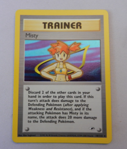 👾 2000 Pokemon Gym Heroes | MISTY RARE TRAINER CARD HOLO #18 | Great Condition! - Image 1