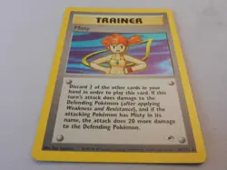 👾 2000 Pokemon Gym Heroes | MISTY RARE TRAINER CARD HOLO #18 | Great Condition! - Image 2