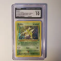 Graded Pokemon Card ENG Trading Card Game Classic Scyther 006/034 Holo CGC 10 - Image 2