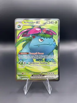 Pokemon TCG Venusaur EX Full Art Scarlet & Violet Holo Ultra Rare Card 182/165 - Image 1