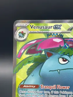 Pokemon TCG Venusaur EX Full Art Scarlet & Violet Holo Ultra Rare Card 182/165 - Image 2